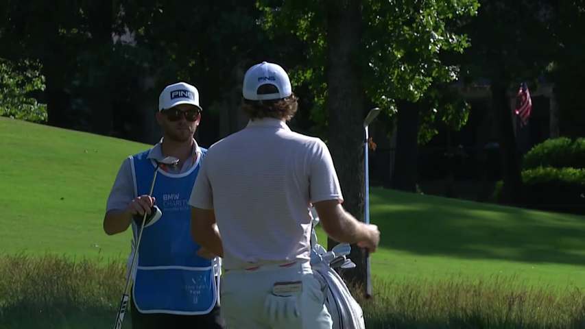 Nicolo Galletti makes birdie on No. 16 at BMW Charity Pro-Am