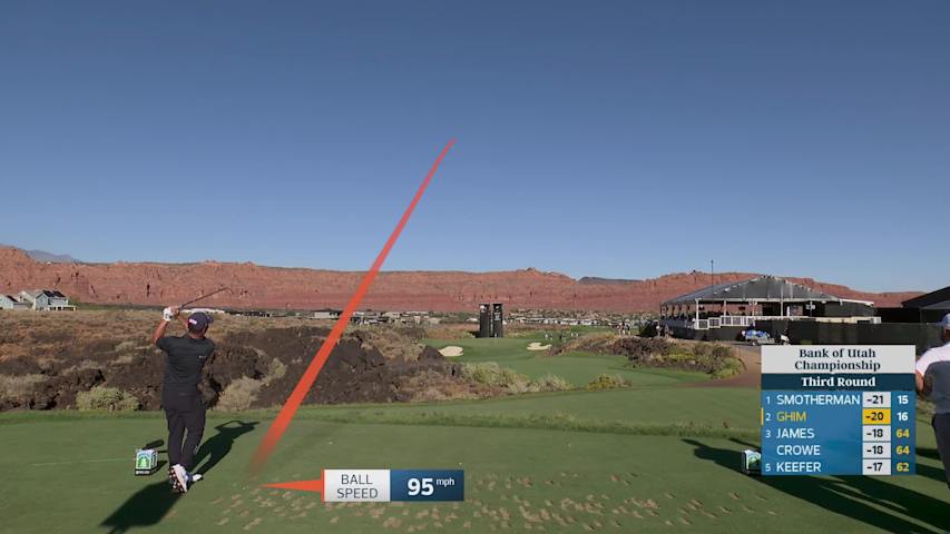 Doug Ghim hits tee shot to 8 feet, sets up birdie on No. 17 at Bank of Utah