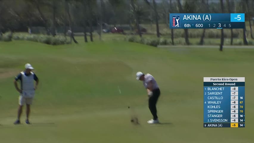Kihei Akina makes birdie on No. 6 at Puerto Rico