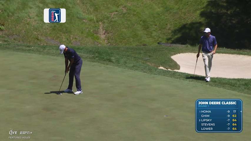 Joseph Bramlett makes birdie on No. 16 at John Deere