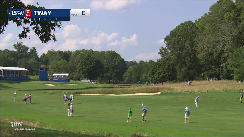 Kevin Tway sticks approach shot to produce eagle at Wyndham