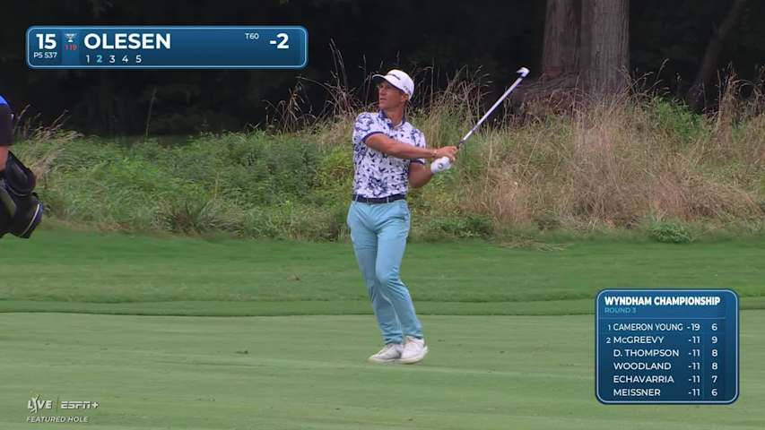 Thorbjørn Olesen makes birdie on No. 15 at Wyndham