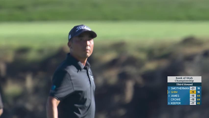 Doug Ghim's 182-yard approach sets up birdie on No. 16 at Bank of Utah