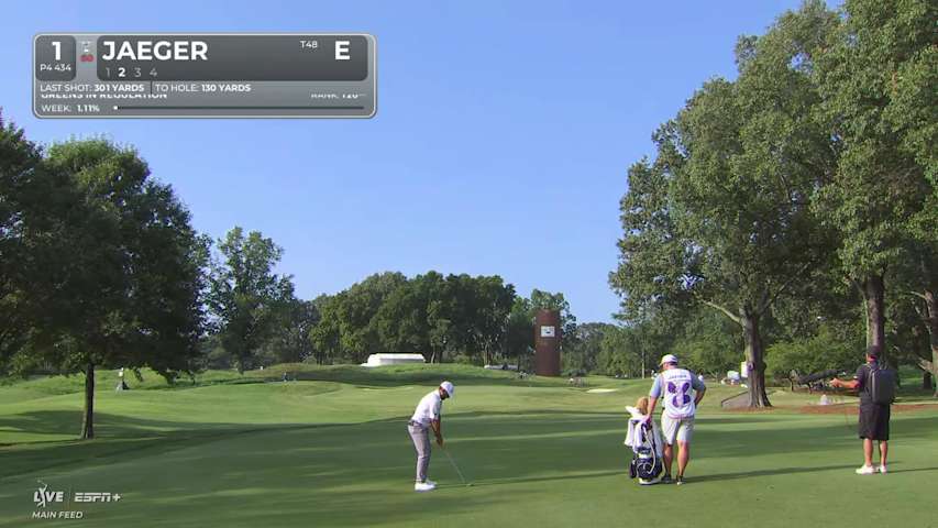Stephan Jaeger makes birdie on No. 1 at FedEx St. Jude