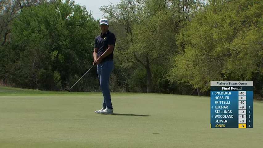 Matt Jones drains birdie putt at Valero