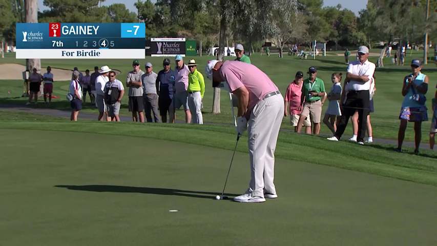 Tommy Gainey makes birdie on No. 7 at Charles Schwab Cup Championship