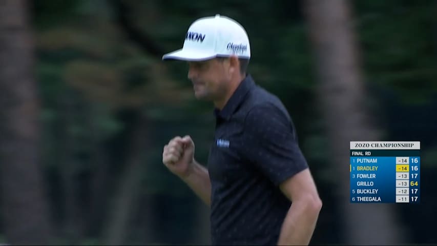 Keegan Bradley's 152-yard approach leads to birdie at ZOZO