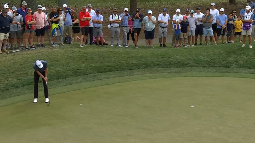 Nick Gabrelcik holes 16-footer for birdie at Valspar