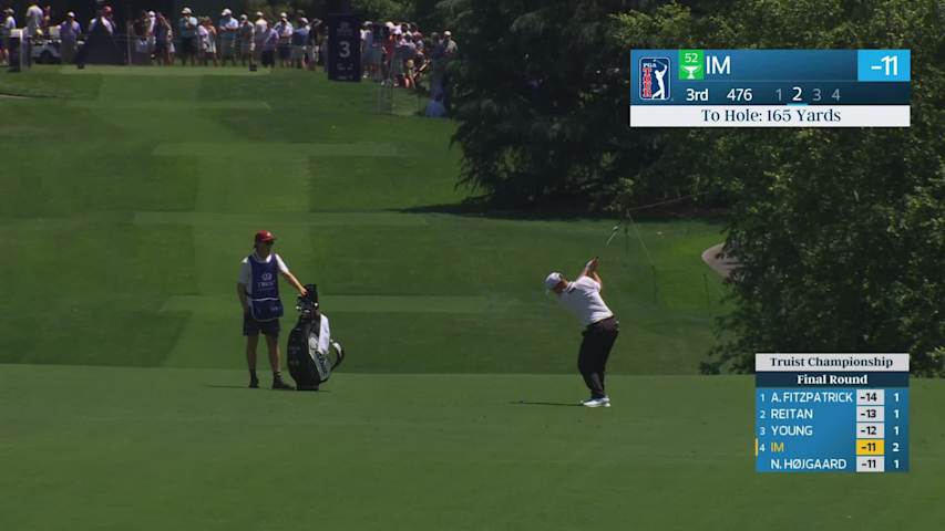 Sungjae Im gets up-and-down from 164 yards for birdie on No. 3 at Truist Championship