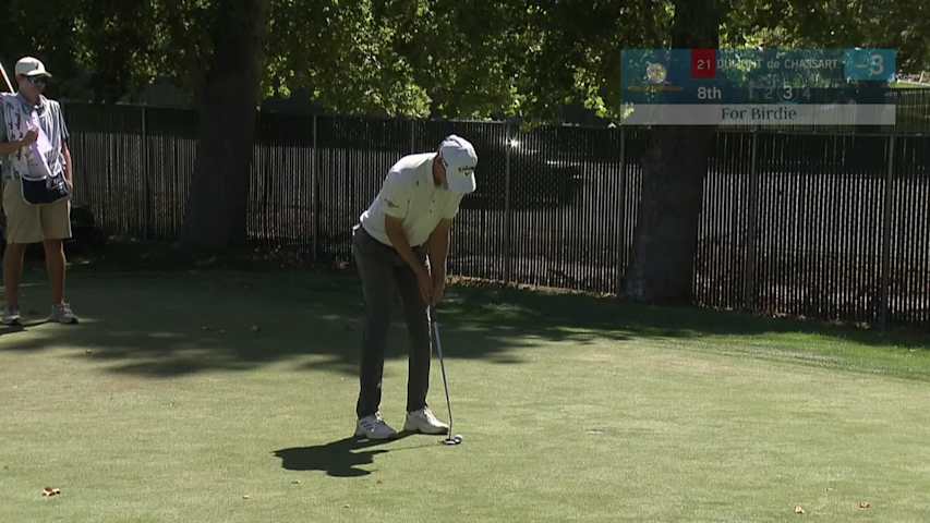 Adrien Dumont de Chassart makes birdie on No. 8 at Utah Championship