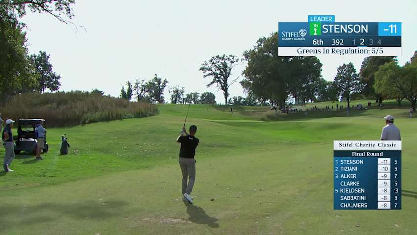 Henrik Stenson makes birdie on No. 6 at Stifel Charity Classic