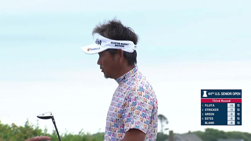 Hiroyuki Fujita's excellent tee shot leads to par at U.S. Senior Open