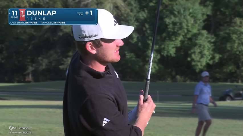 Nick Dunlap taps in birdie putt at Sanderson Farms