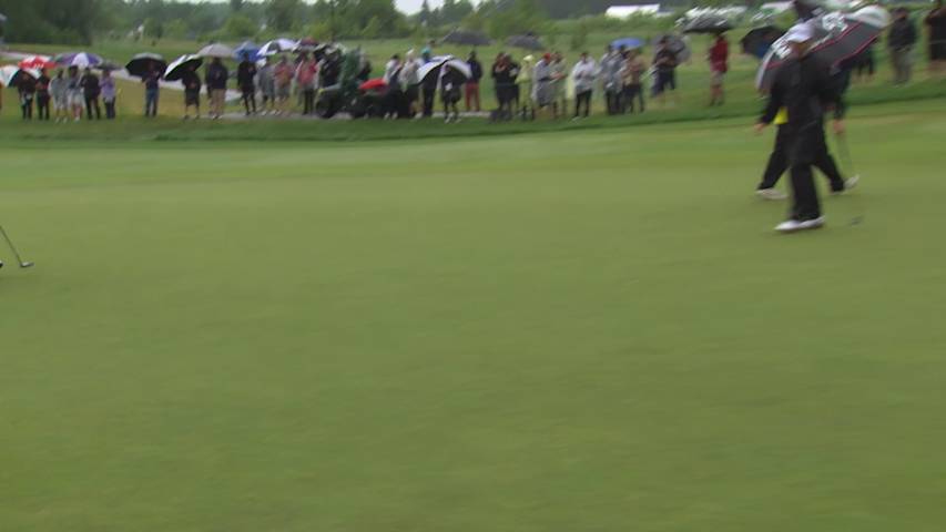 Jimmy Stanger sinks 44-foot birdie putt on No. 2 at RBC Canadian