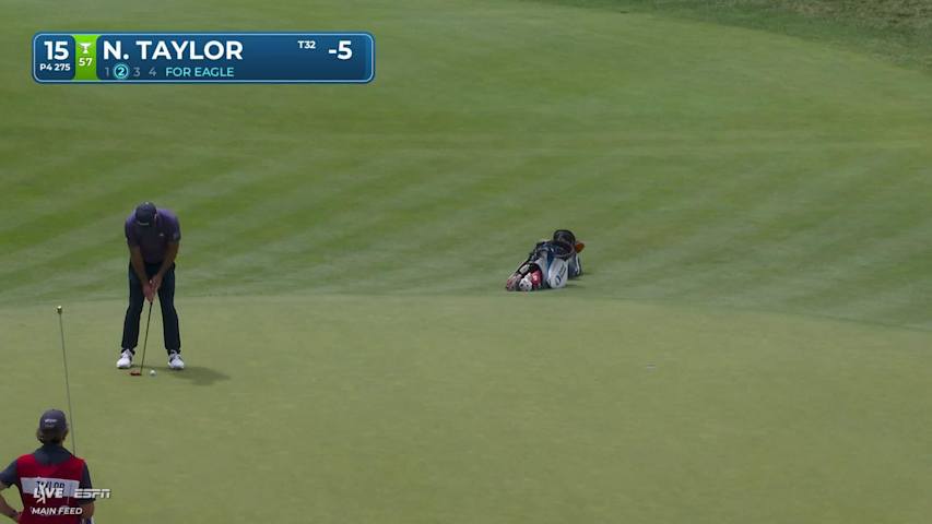 Nick Taylor hits tee shot to 14 feet, sets up birdie on No. 15 at Travelers