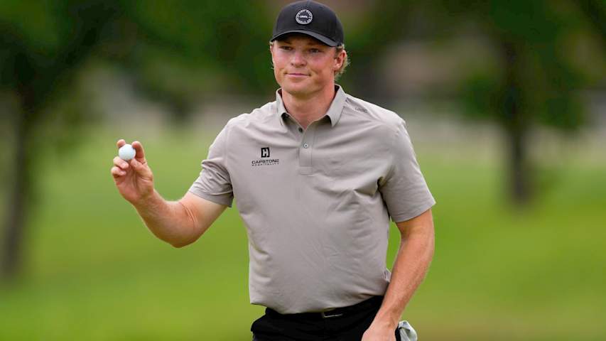 Frankie Capan III's putt to shoot 58 at Veritex Bank Championship