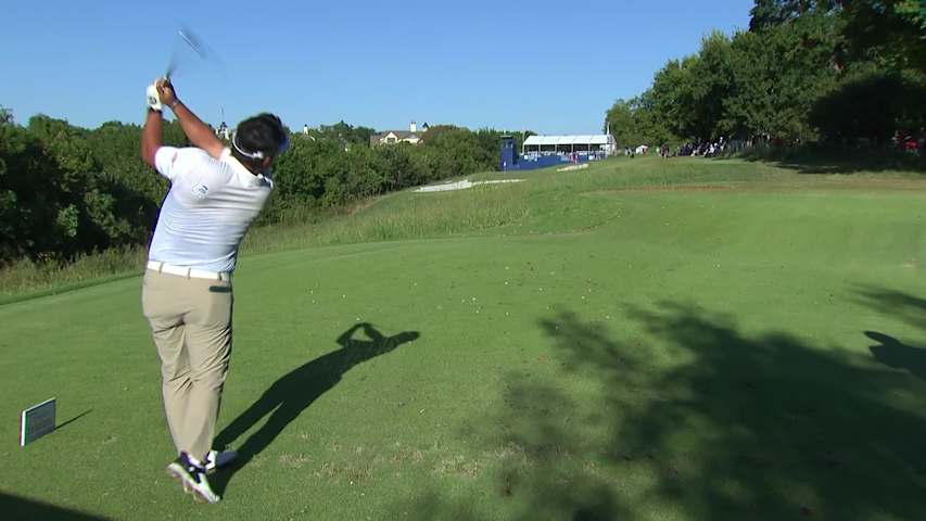 Seungtaek Lee makes birdie on No. 17 at Compliance Solutions
