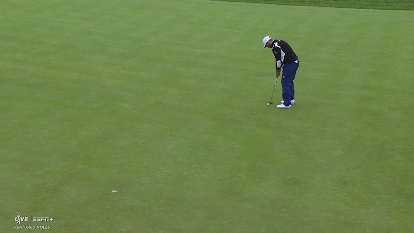 Matthieu Pavon sinks a 20-foot birdie putt on No. 4 at RBC Canadian