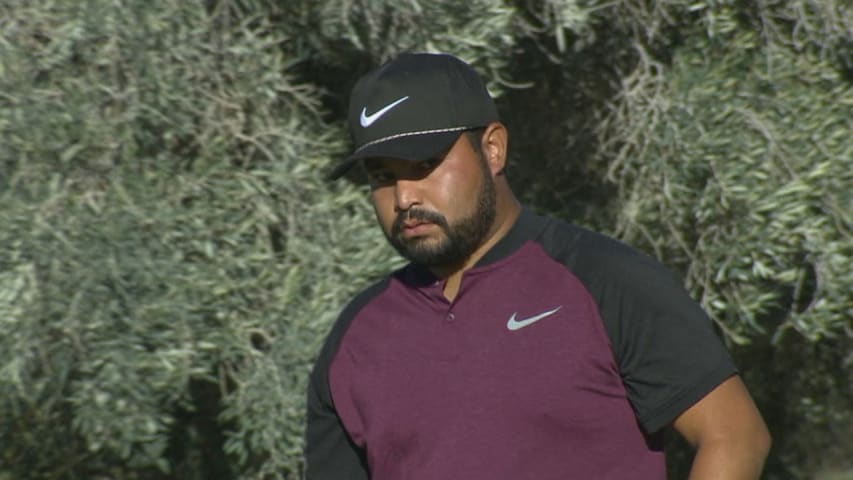 J.J. Spaun's beautiful tee shot on No. 14 at Shriners