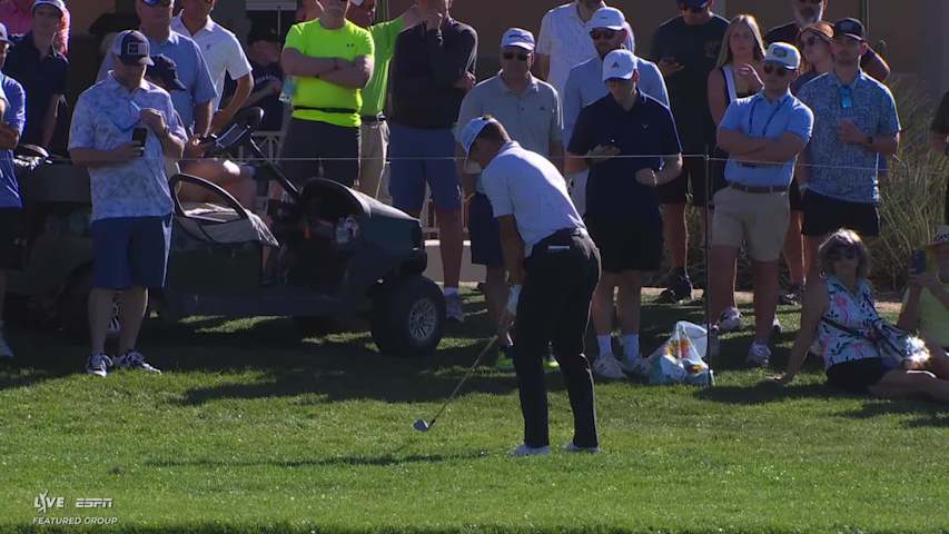 Michael Brennan sinks 24-foot birdie putt on No. 1 at WM Phoenix Open