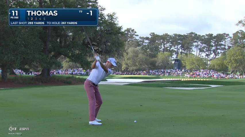 Justin Thomas sinks 9-foot birdie putt on No. 11 at THE PLAYERS