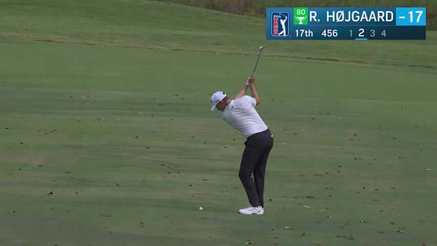 Rasmus Højgaard hits 110-yard approach to 11 feet, sets up birdie on No. 17 at Sanderson Farms