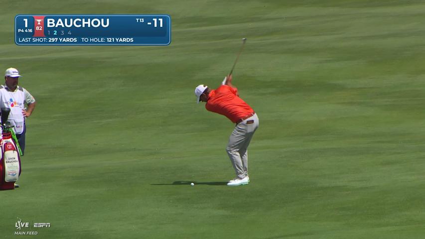 Zachary Bauchou's 124-yard approach sets up birdie on No. 1 at THE CJ CUP
