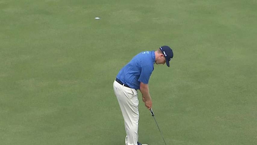 Martin Piller sinks birdie putt at Puerto Rico
