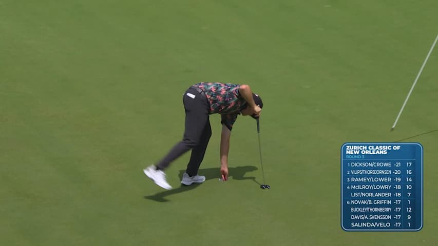 Trace Crowe nearly aces No. 17 at Zurich Classic