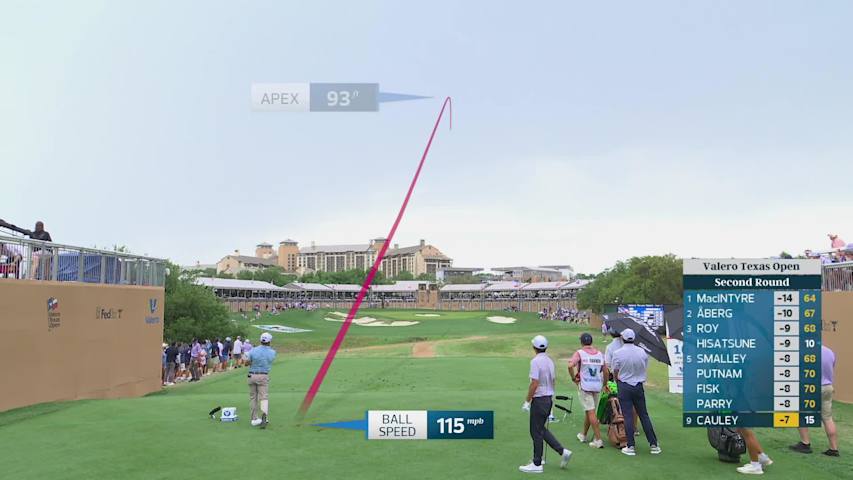 Bud Cauley hits tee shot to 5 feet, sets up birdie on No. 16 at Valero