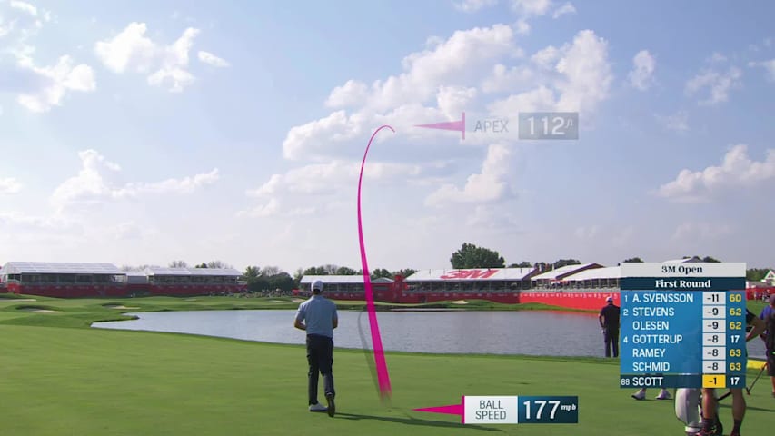 Adam Scott makes birdie on No. 18 at 3M Open