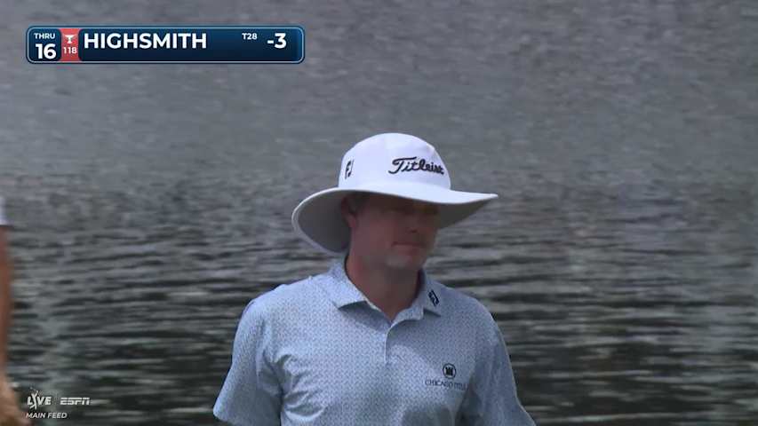 Joe Highsmith taps in from 1 foot for birdie on No. 16 at THE PLAYERS