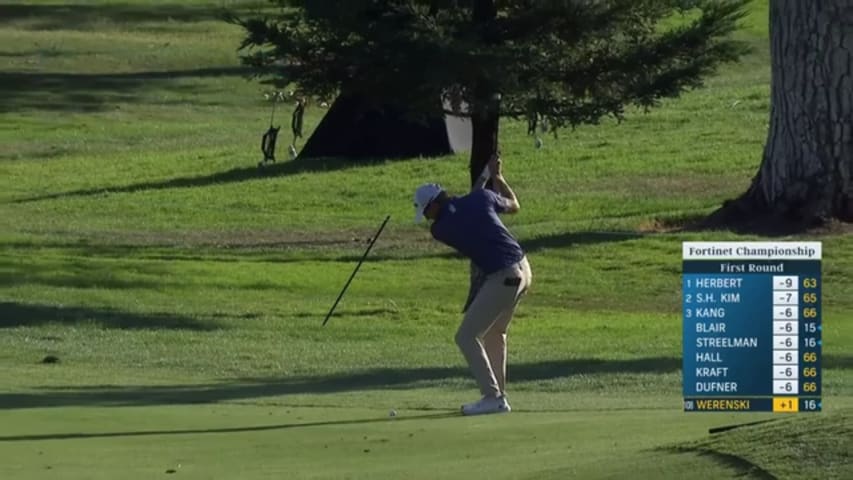 Richy Werenski holes out from 125-yards for eagle at Fortinet Championship