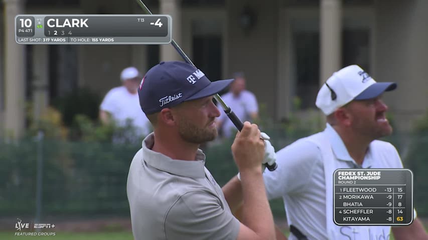 Wyndham Clark makes birdie on No. 10 at FedEx St. Jude