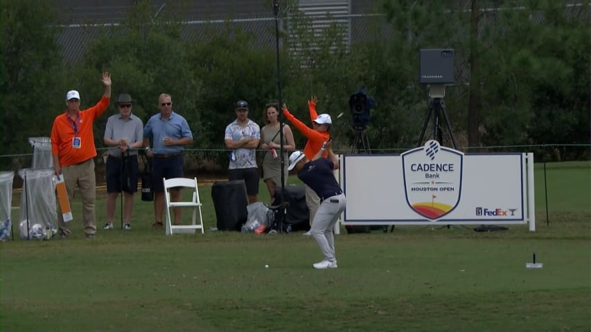 Travis Vick jars 19-foot birdie putt at Cadence Bank