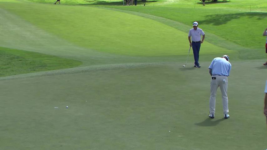 Jason Caron makes birdie on No. 10 at Rogers Charity Classic