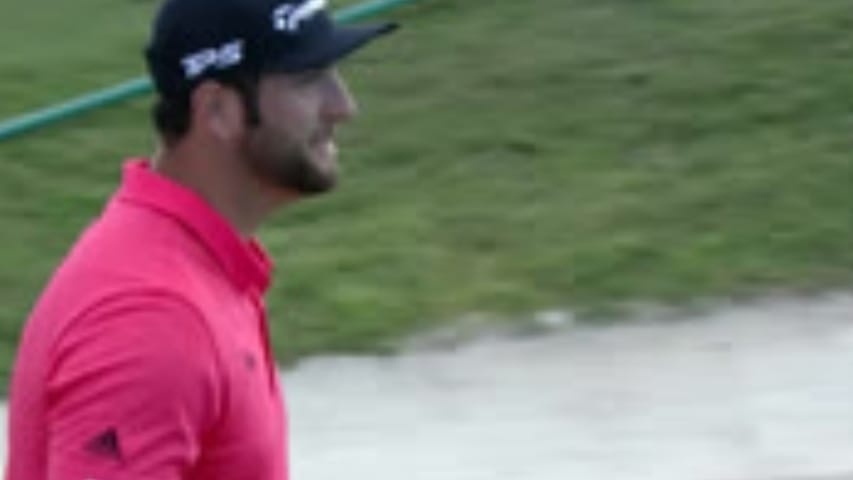 Jon Rahm's lengthy eagle putt at Hero
