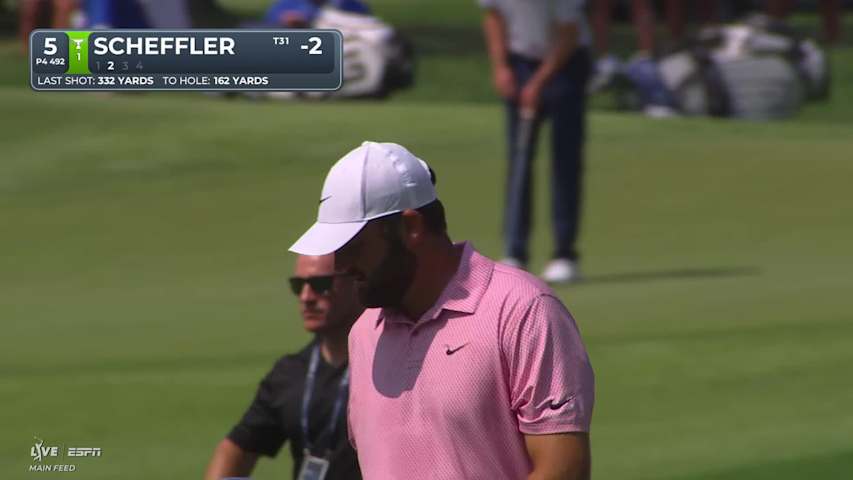 Scottie Scheffler's 162-yard approach sets up birdie on No. 5 at BMW Championship