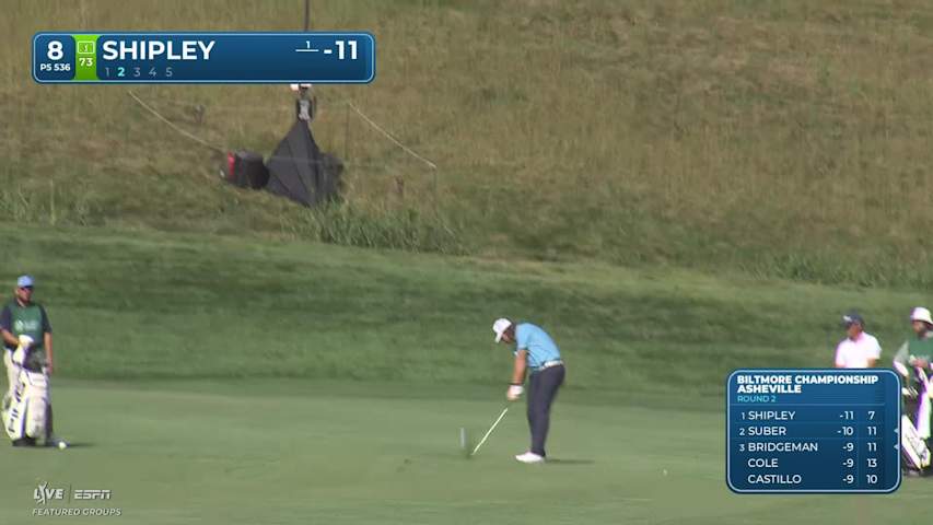 Neal Shipley taps in for birdie on No. 8 at Biltmore Championship