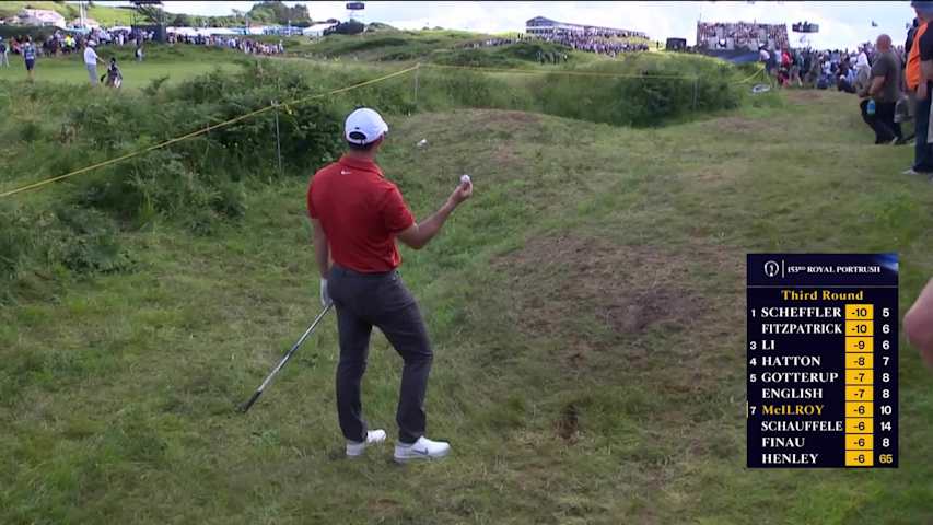 Rory McIlroy hits out of rough, uncovers buried second ball in unique situation at The Open