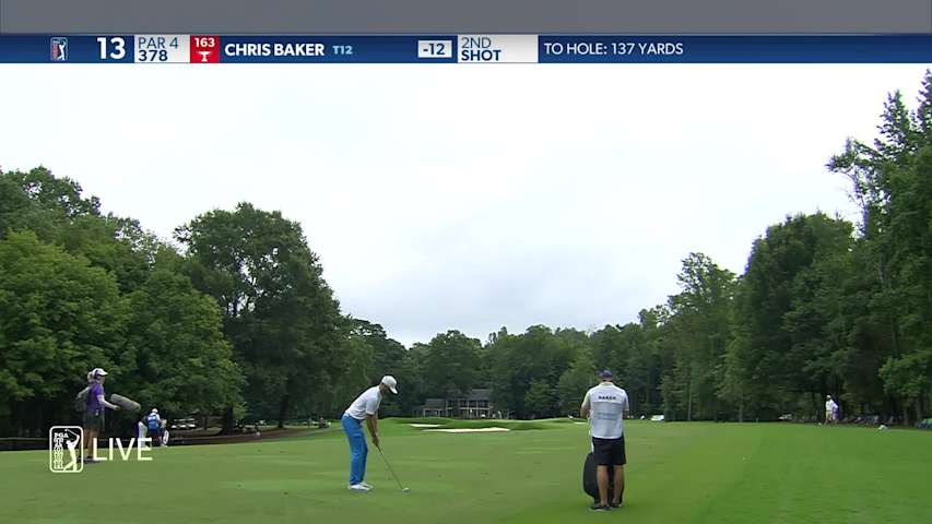Chris Baker birdies No. 13 in Round 4 at Wyndham