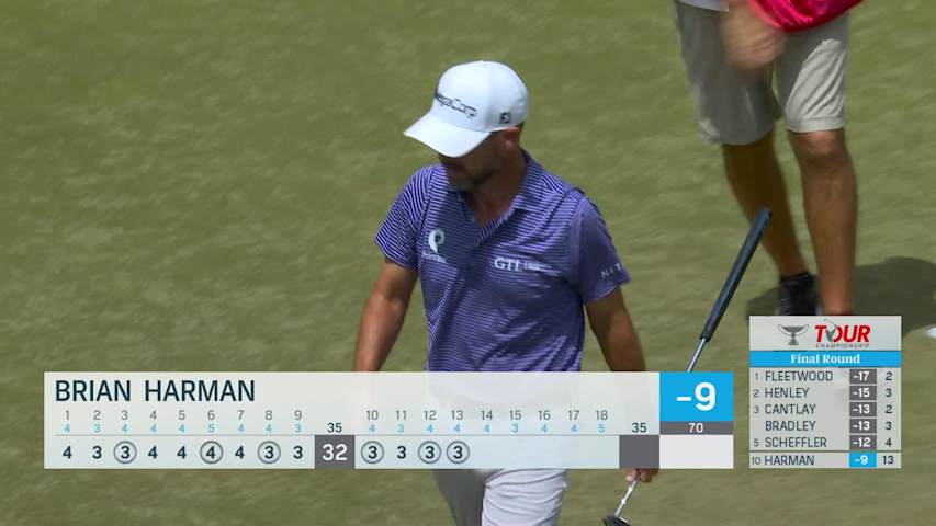 Brian Harman makes birdie on No. 13 at TOUR Championship