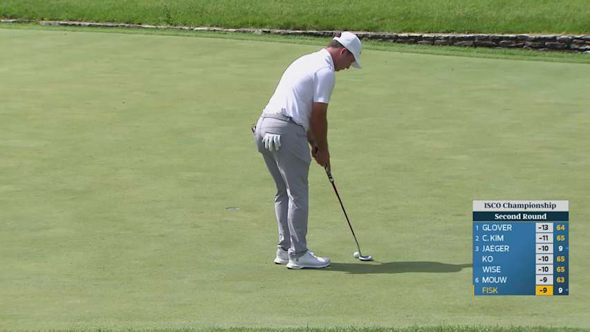 Steven Fisk sinks 8-foot birdie putt on No. 1 at ISCO Championship