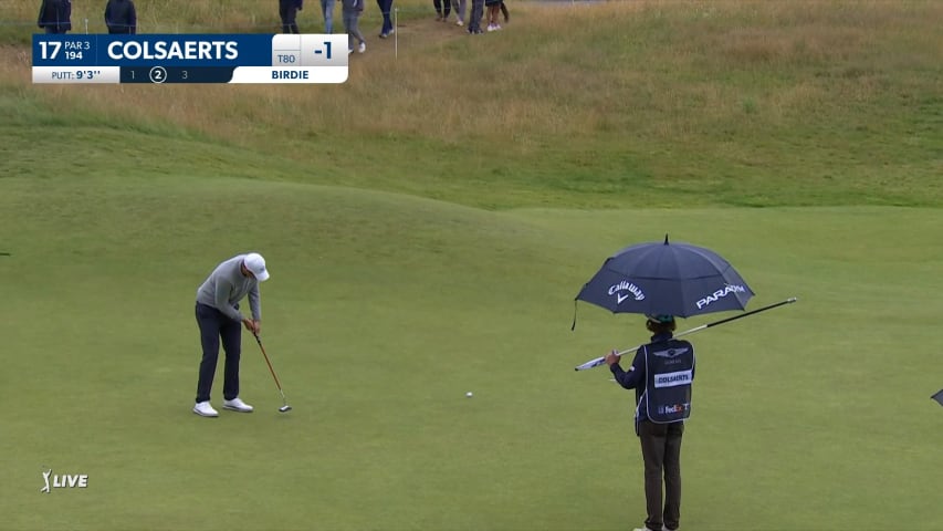 Nicolas Colsaerts sends in birdie putt at Genesis Scottish Open