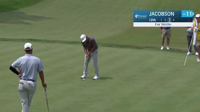 Freddie Jacobson makes birdie on No. 12 at Principal Charity Classic