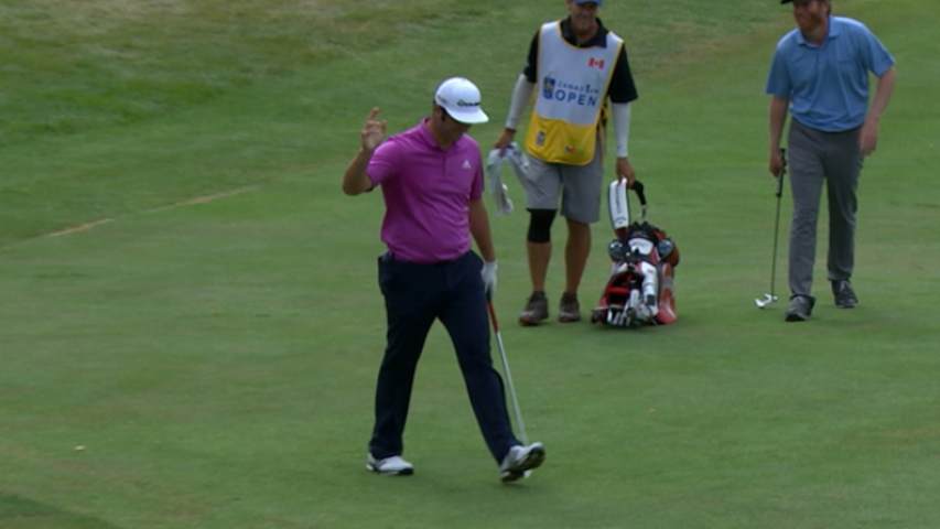 Jon Rahm takes a big swing at eagle at RBC Canadian
