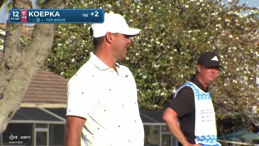 Brooks Koepka pours in 33-foot birdie putt on No. 12 at Cognizant Classic