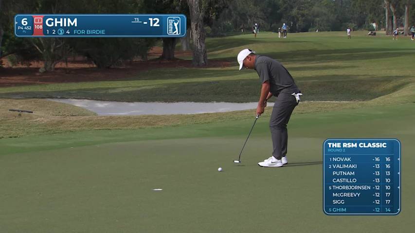 Doug Ghim makes birdie on No. 6 at The RSM Classic