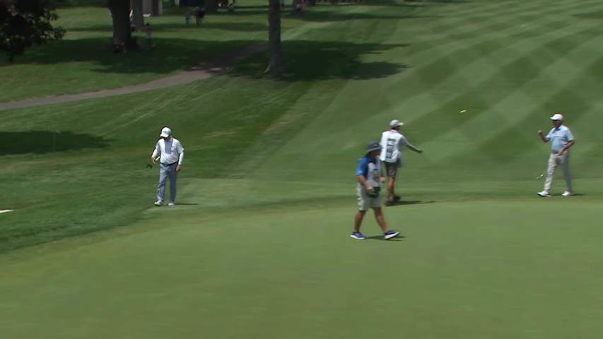 Jeff Sluman holes out for birdie on No. 13 at DICK'S Open