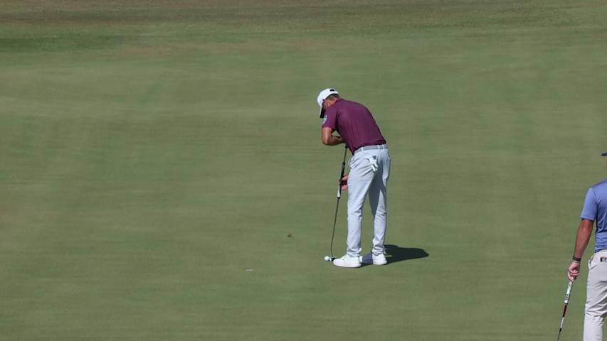 Adam Svensson makes birdie on No. 18 at World Wide Technology